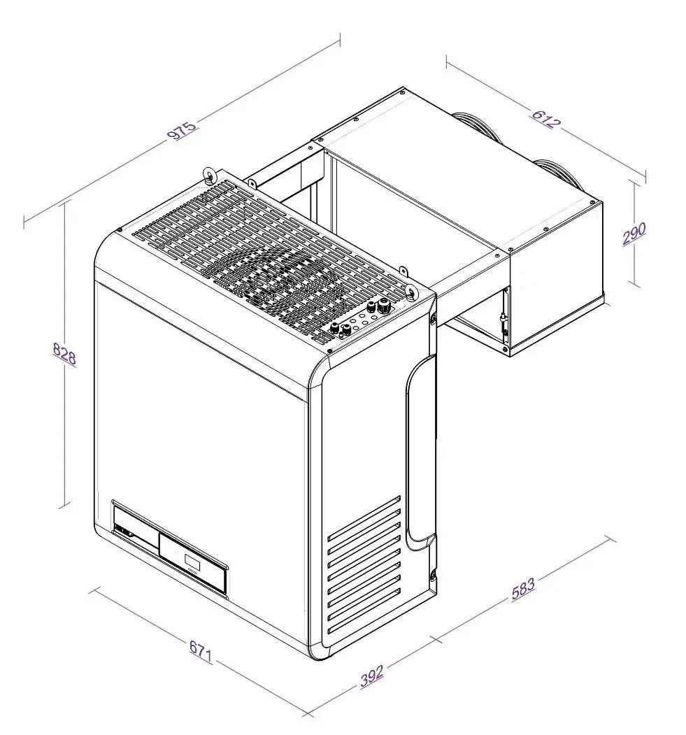 POSITIVE WALL-MOUNTED STRADDLE TYPE UNIT 21-36,7 M3 WITH ONLINE CONNECTION - Image 3