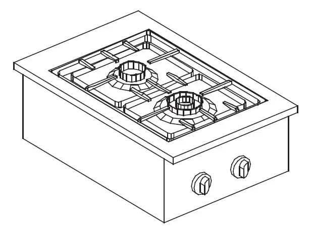 GAS RANGE 2 BU. 9KW