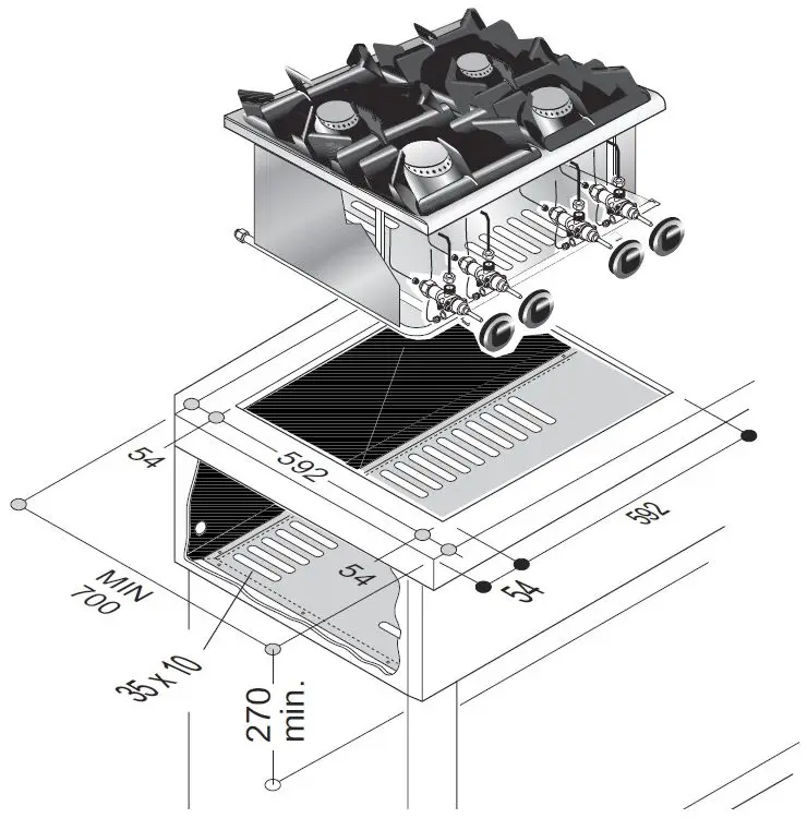 GAS RANGE 4 BU. 18KW - Image 2