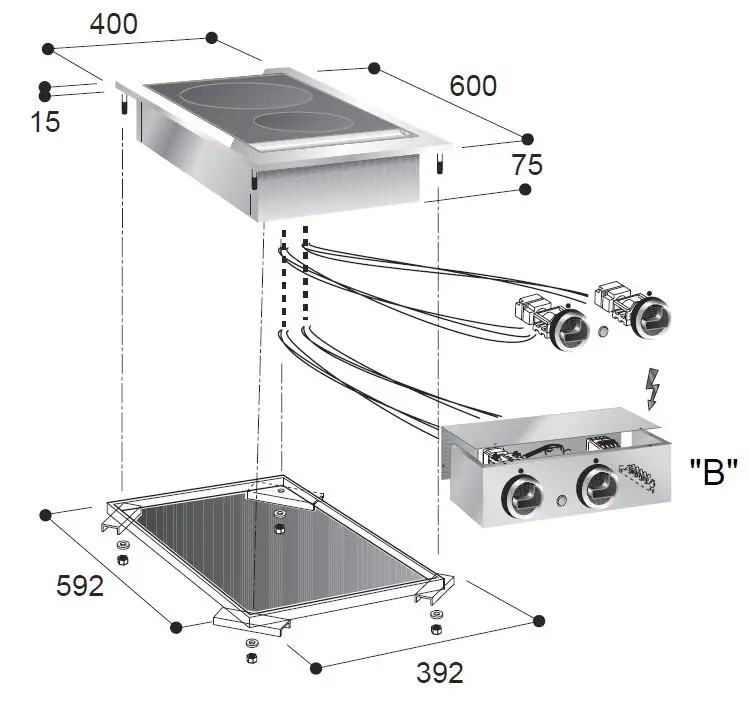 CERAMIC RANGE 2 ZONES - Image 2