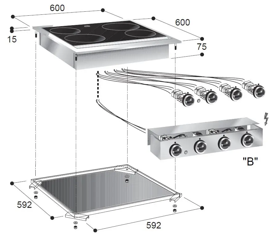 CERAMIC RANGE 4 ZONES - Image 2