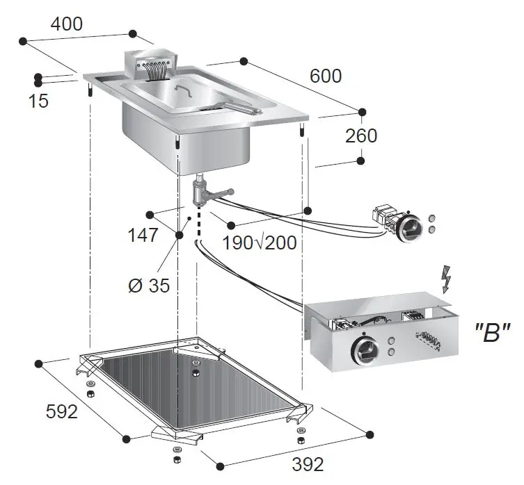 EL. FRYER 1X10 L - Image 2
