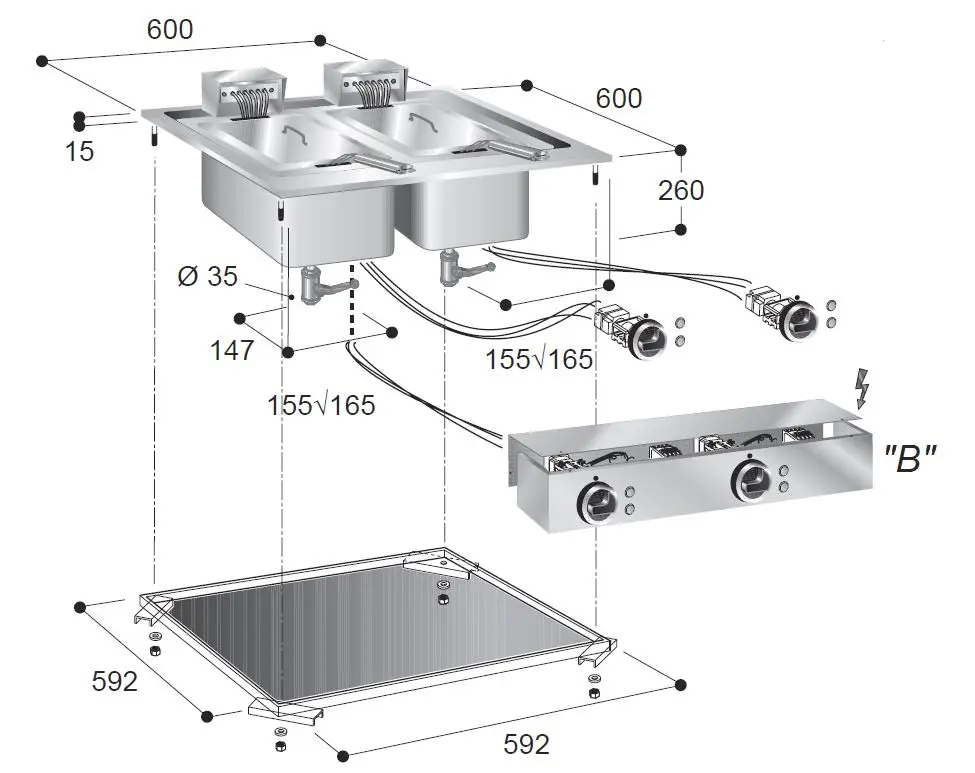 EL. FRYER 2X10 L - Image 2