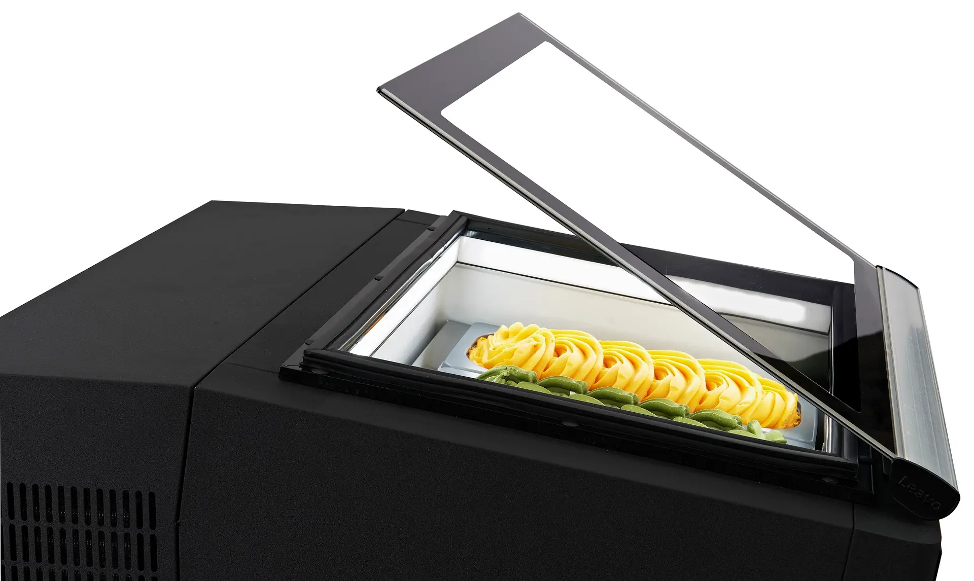 COUNTERTOP MODEL ICE CREAM DISPLAY BLACK OPENS ON THE OPERATING SIDE - Image 2