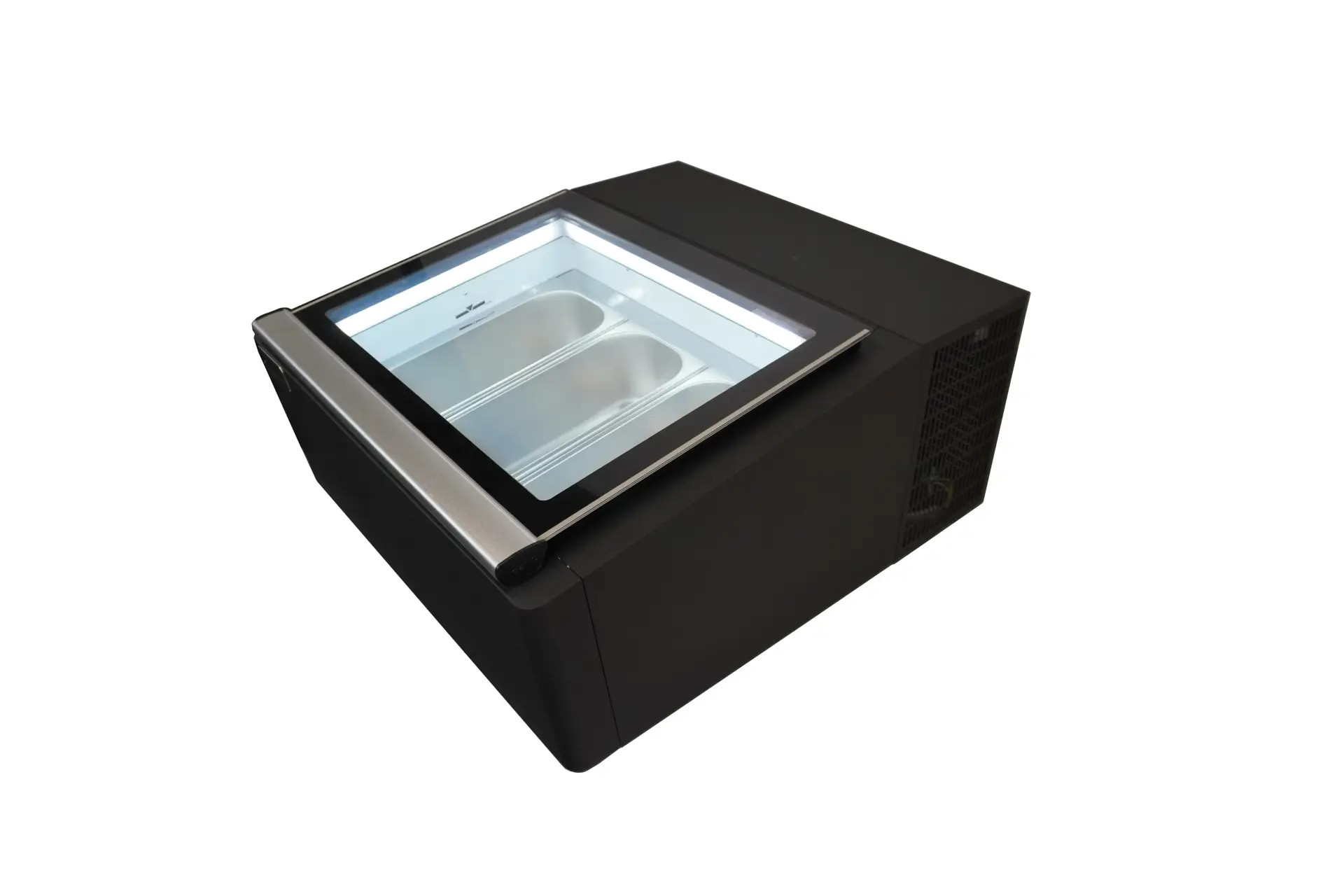 COUNTERTOP MODEL ICE CREAM DISPLAY BLACK OPENS ON THE OPERATING SIDE - Image 4