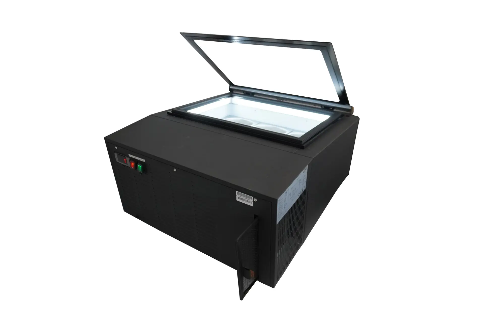 COUNTERTOP MODEL ICE CREAM DISPLAY BLACK OPENS ON THE OPERATING SIDE - Image 7