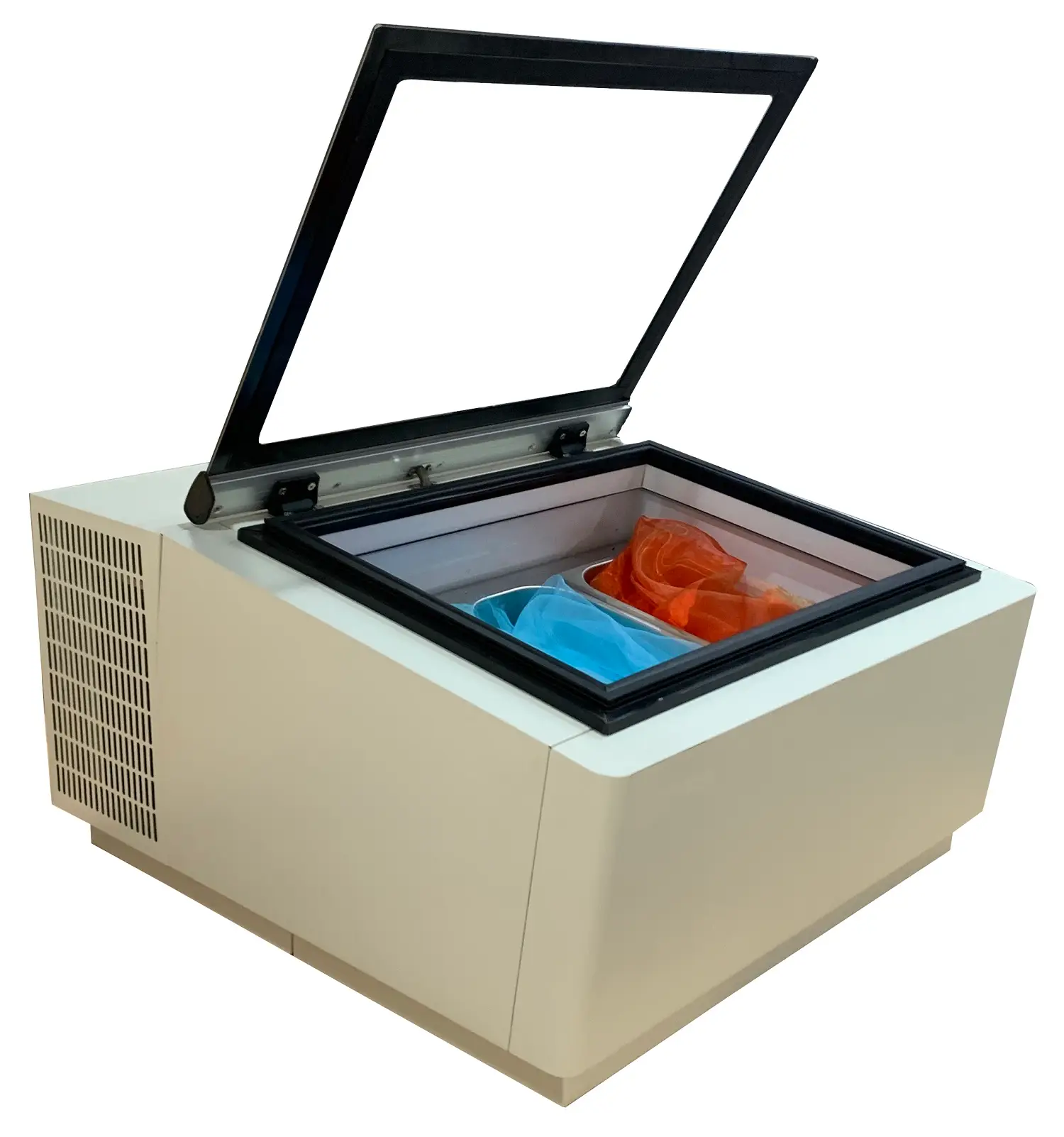 COUNTERTOP MODEL ICE CREAM DISPLAY WHITE OPENS ON THE CUSTOMER SIDE - Image 2
