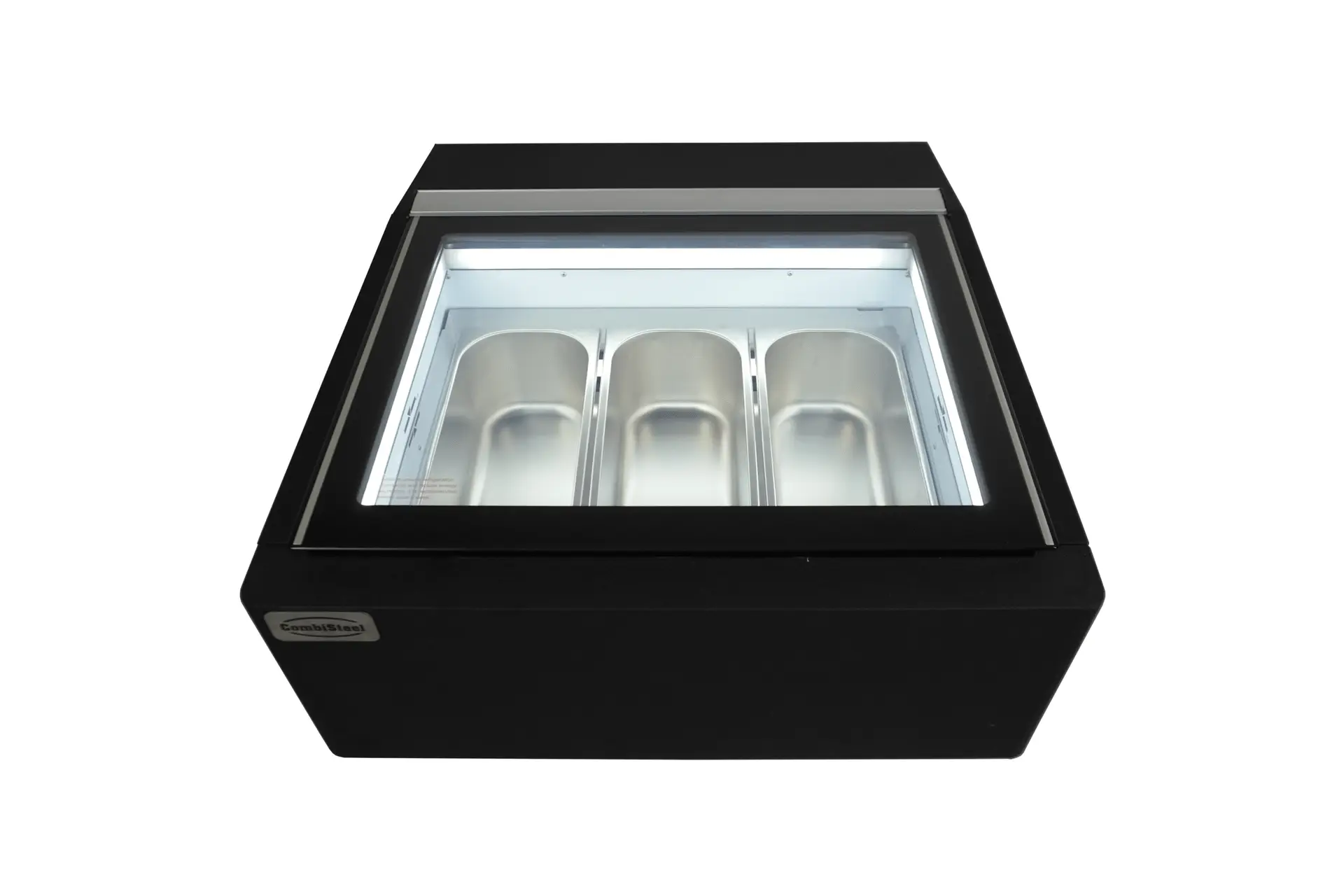 COUNTERTOP MODEL ICE CREAM DISPLAY BLACK OPENS ON THE CUSTOMER SIDE - Image 5