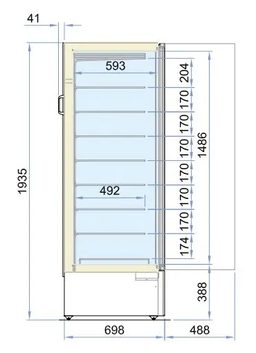 FREEZER GLASS DOOR MARIN STATIC - Image 2