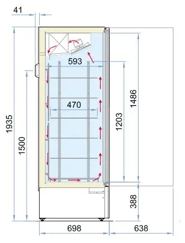 FREEZER GLASS DOOR MARIN VENTILATED - Image 2