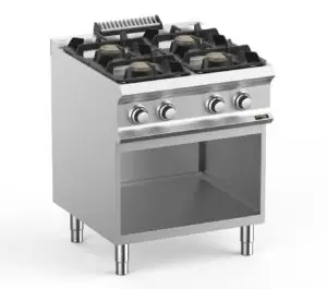 Hobart Ecomax HEFB77AXL 4 Burner Hob on Open Cupboard, 4 x 7kW