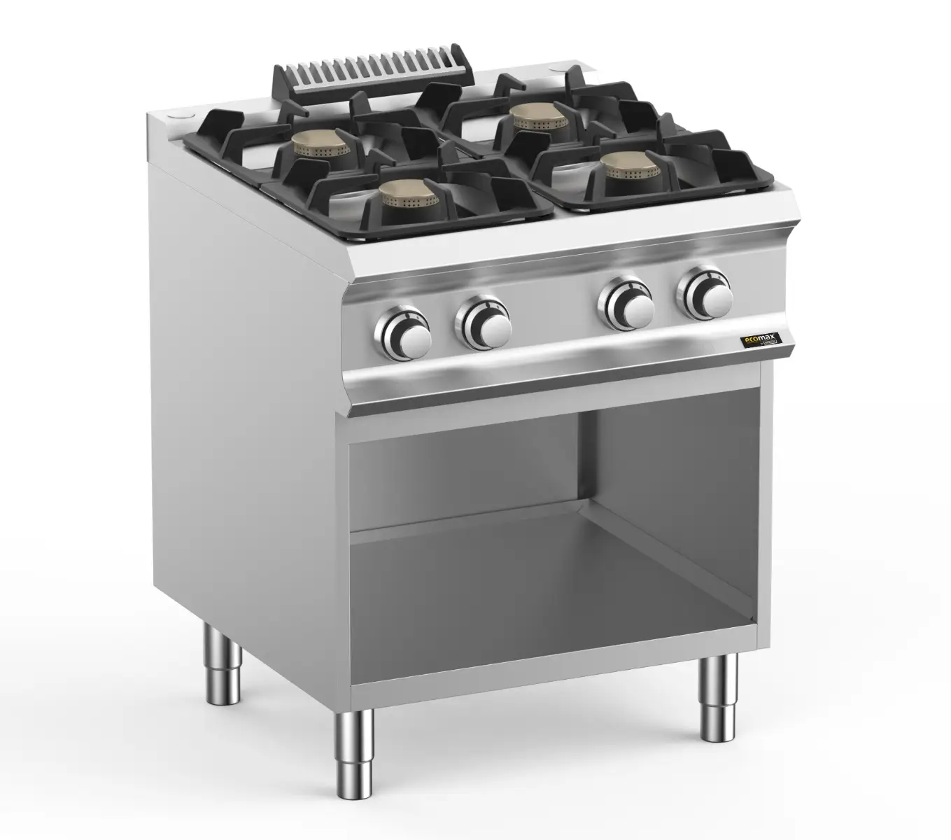 Hobart Ecomax HEFB77AXL 4 Burner Hob on Open Cupboard, 4 x 7kW