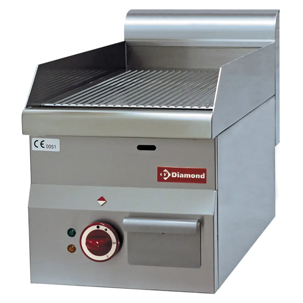 Diamond E60/PR3T Ribbed electric cooking plate -Top-