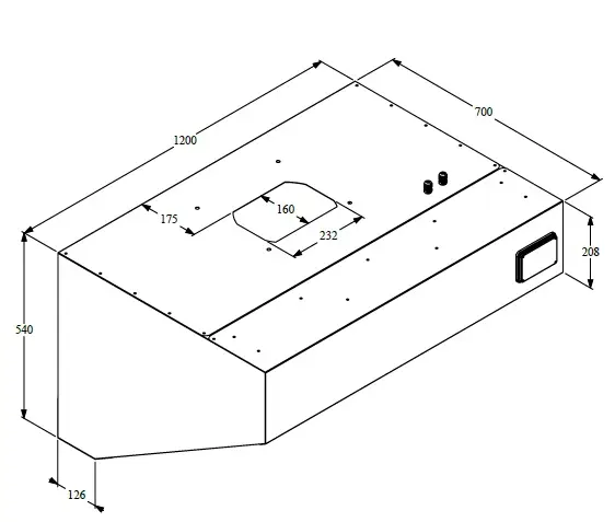 700 WALL-MOUNTED HOOD COMPLETE 1200 - Image 3