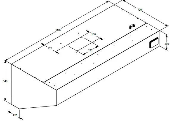 700 WALL-MOUNTED HOOD COMPLETE 1600 - Image 3