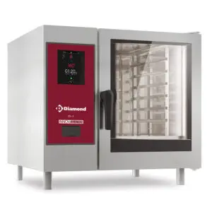 Diamond SDET/XC-06-230V/3- Touch Screen Electric Direct Steam Convection Oven, 6 x 1/1 GN