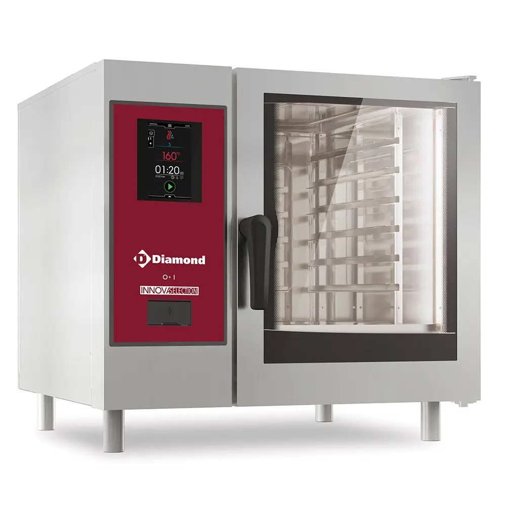 Diamond SDET/XC-06-230V/3- Touch Screen Electric Direct Steam Convection Oven, 6 x 1/1 GN