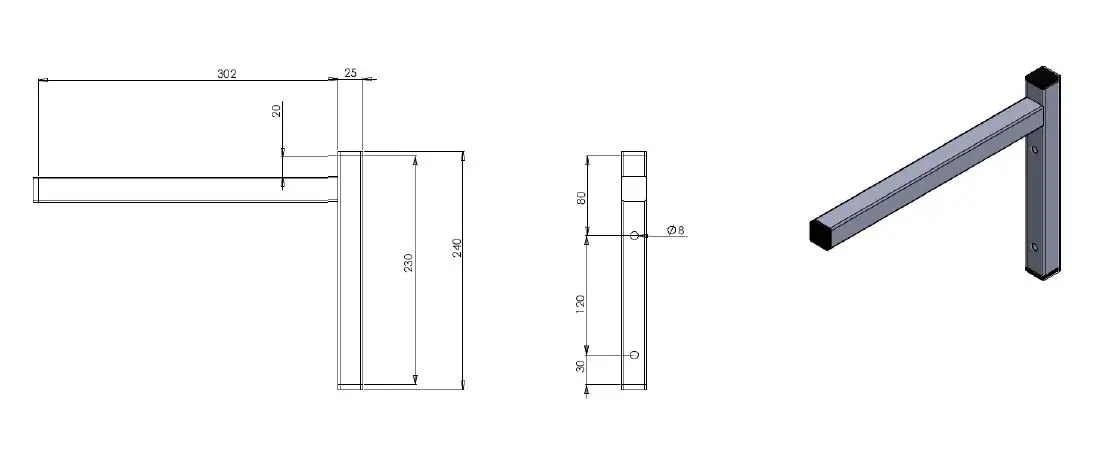 PERMANENT BRACKET SINGLE 300 - Image 2