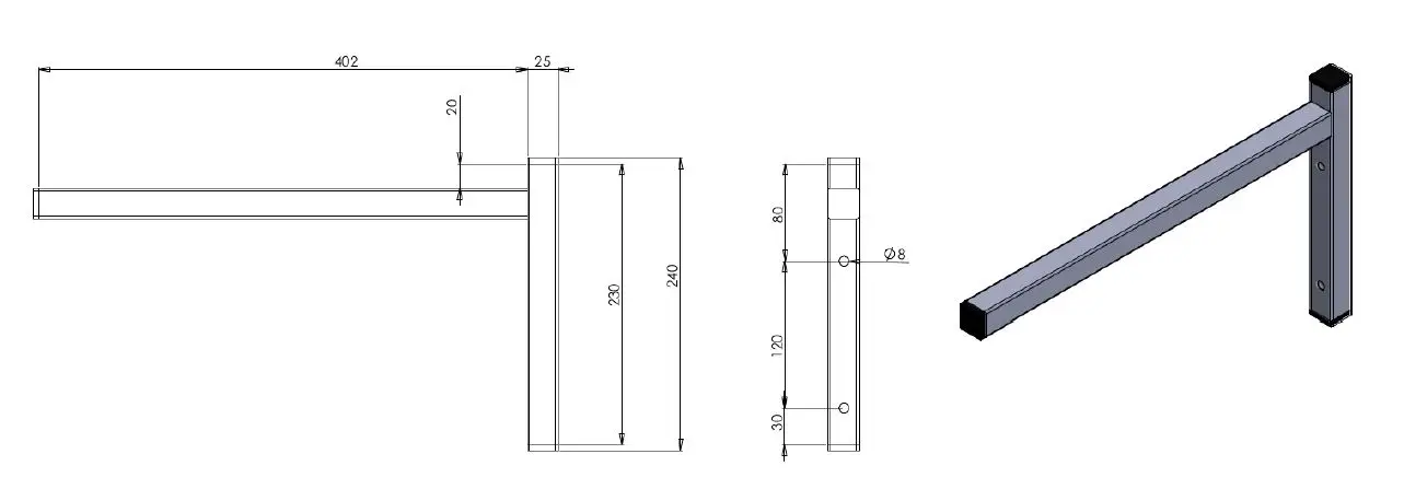 PERMANENT BRACKET SINGLE 400 - Image 2