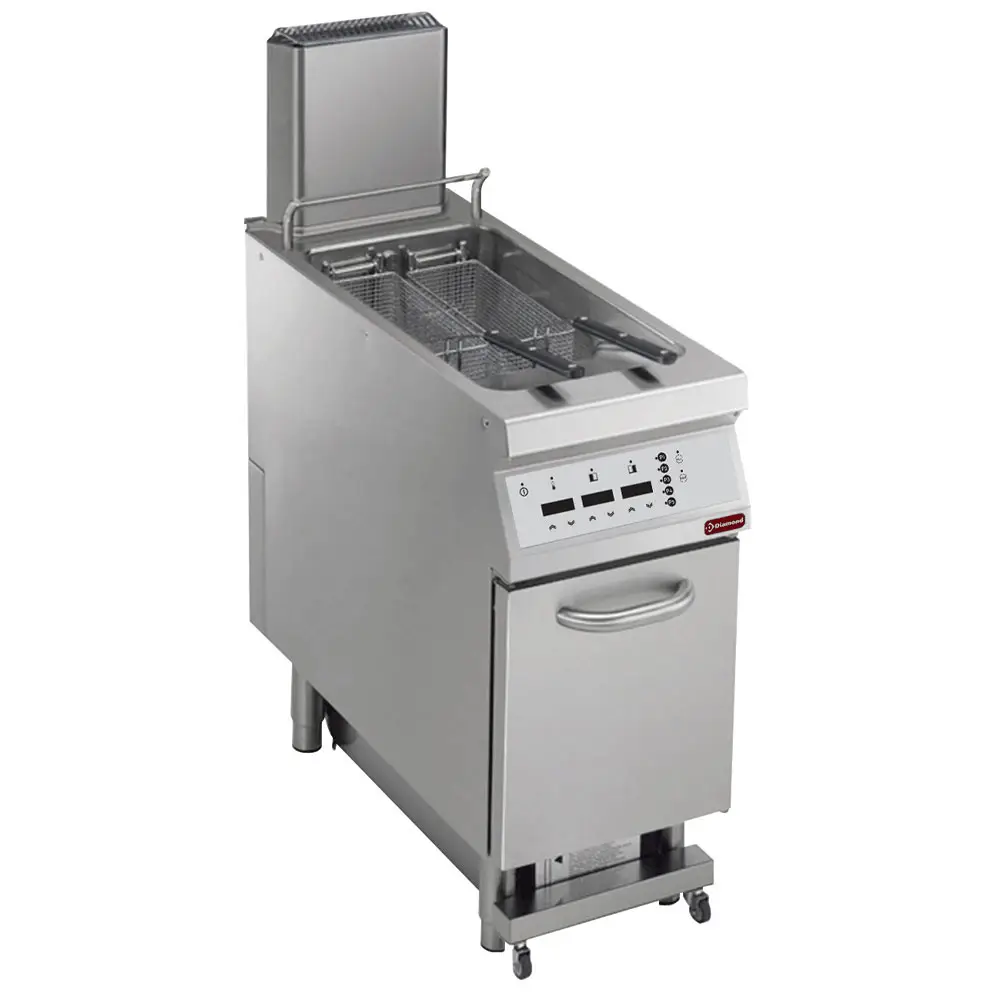 Diamond G22/F23CFSA4-S Gas fryer 1 basin in "Y" 23 liters, on undercarriage, "DIGIT"