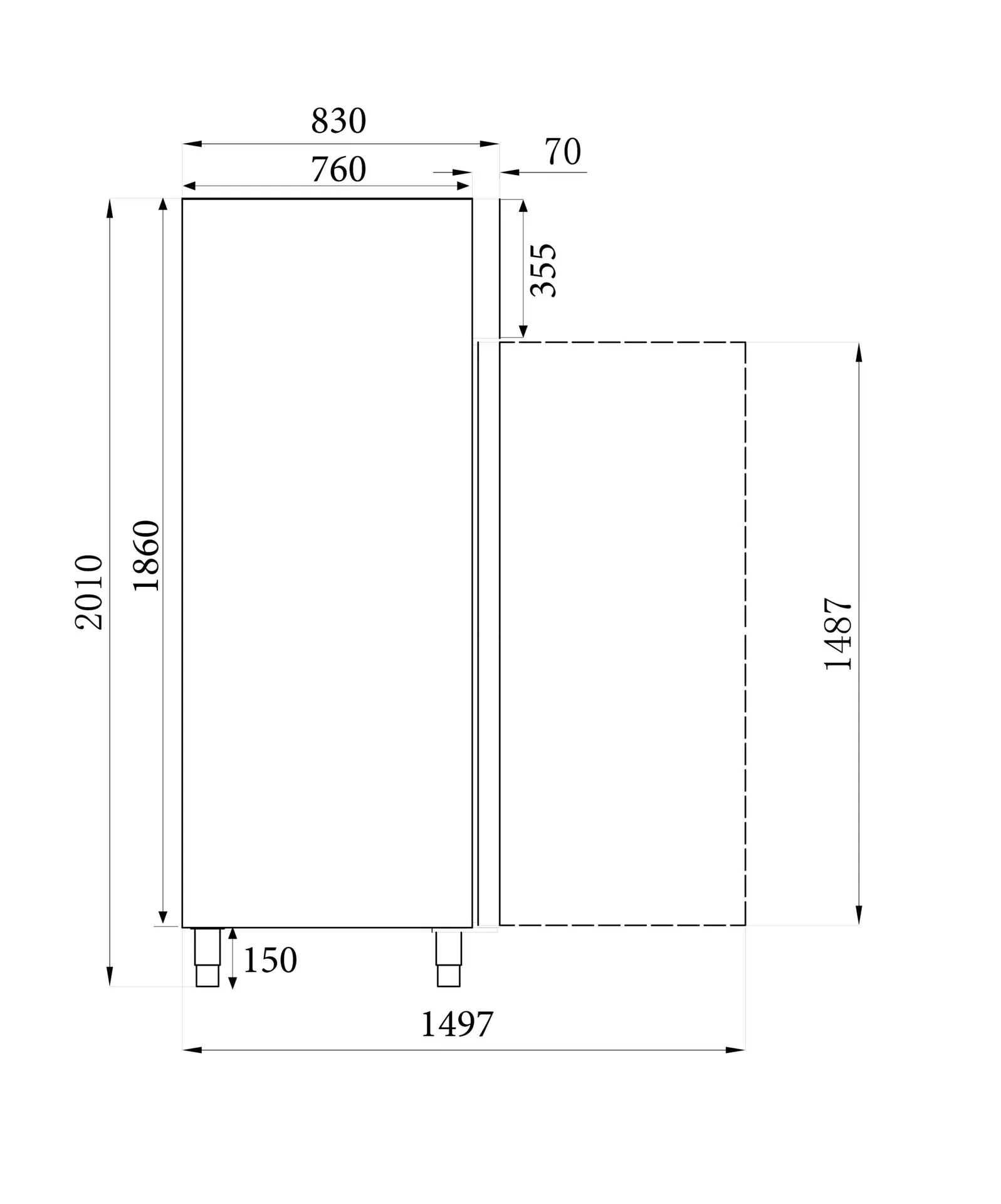 REFRIGERATOR SS 2 DOORS - Image 2