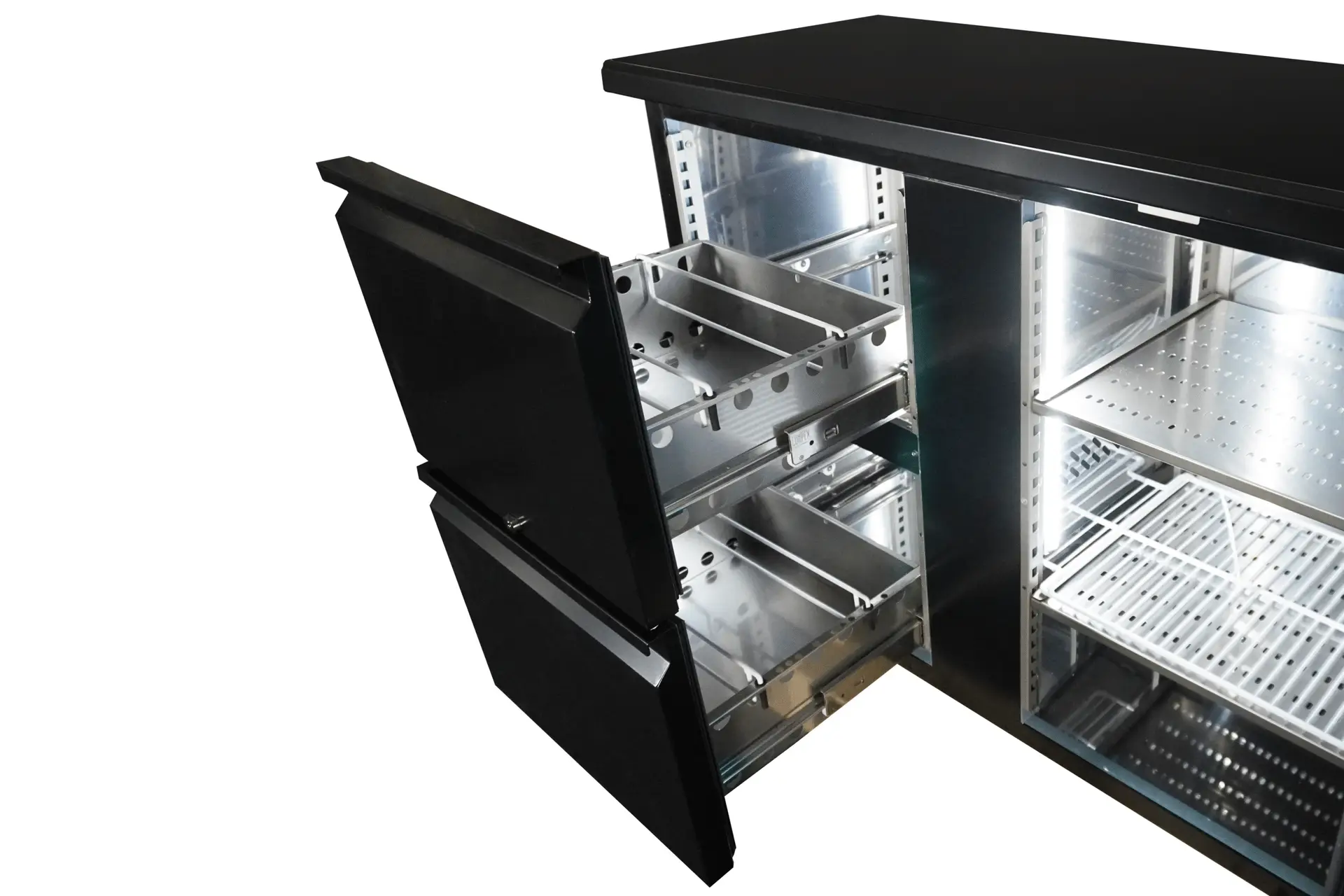 BARCOOLER BLACK 1 DOOR AND 2 DRAWERS - Image 6