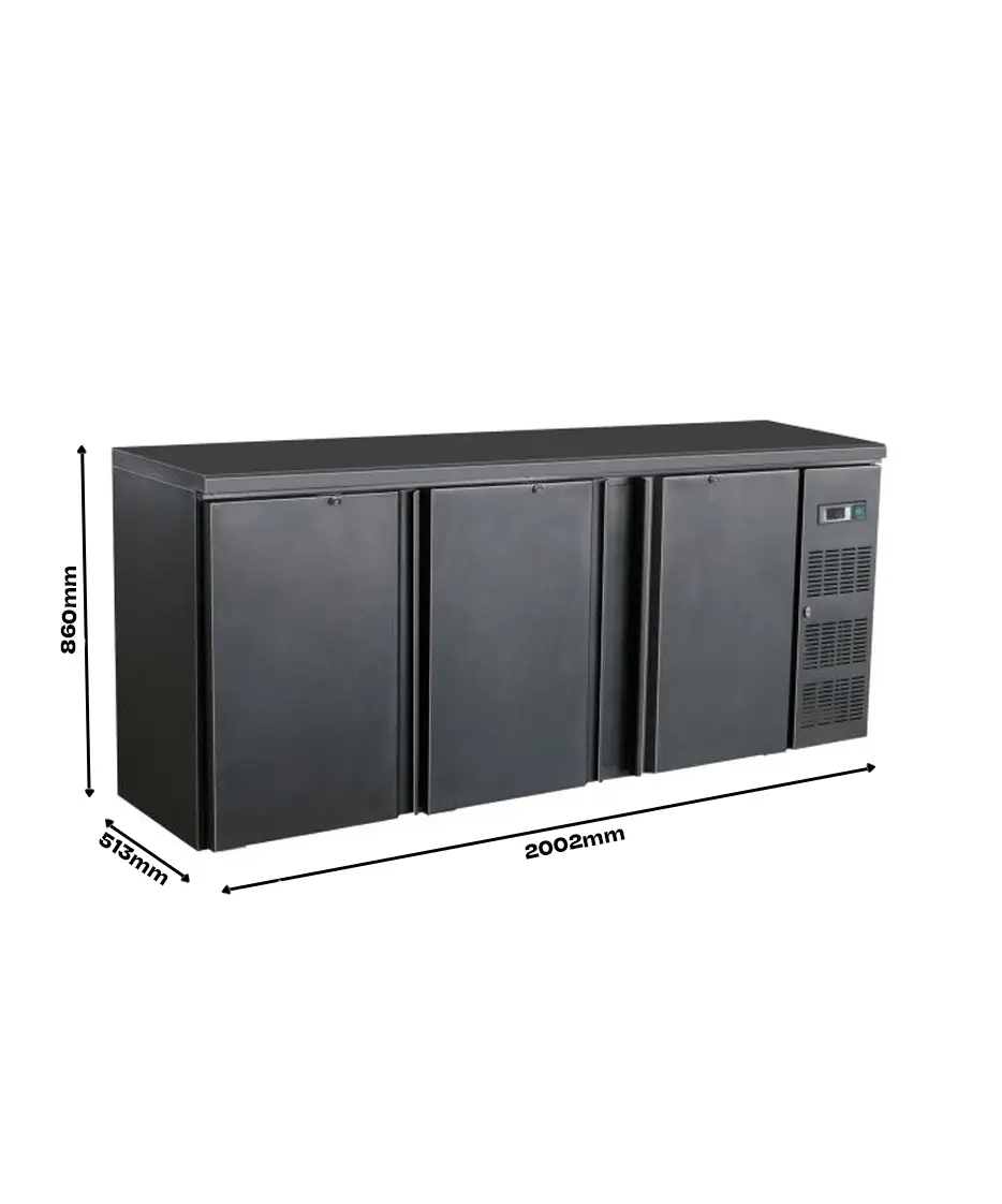 BARCOOLER BLACK 3 DOORS - Image 3