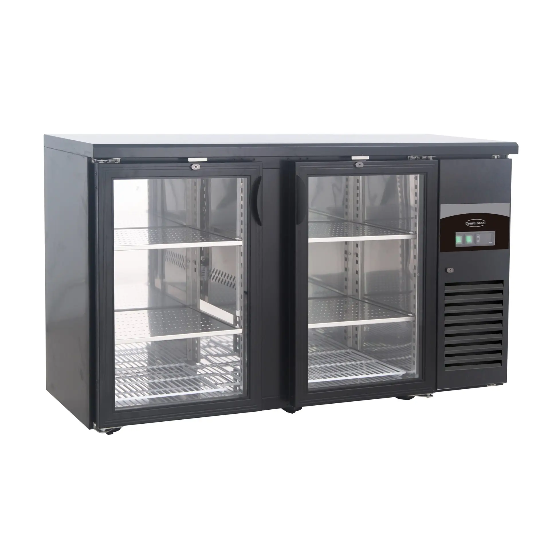 BACKBAR COOLER BLACK 2 GLASS DOORS
