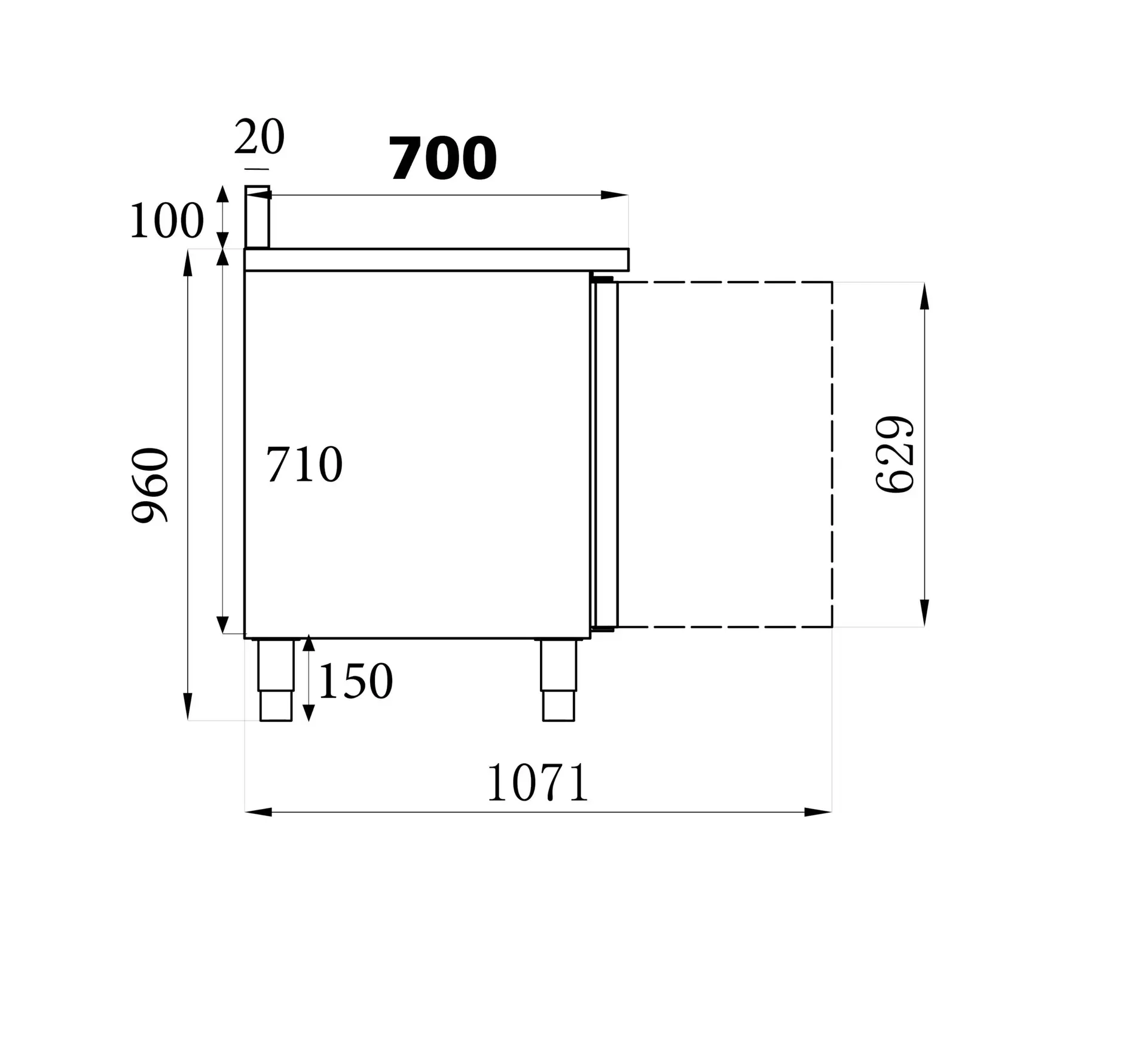 REFRIGERATED COUNTER UPSTAND 3 DOORS - Image 2