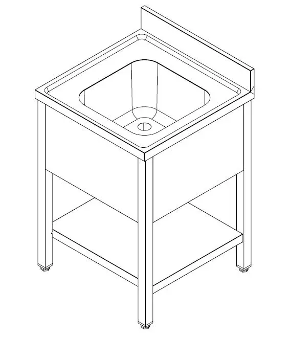 700 SINK UNIT SHELF FLAT PACKED 1 MIDDLE 700 - Image 2