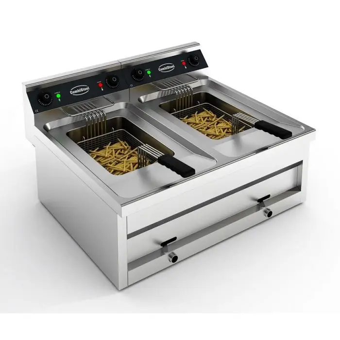 ELECTRIC COUNTER FRYER 2X12L 2X6KW - Image 2