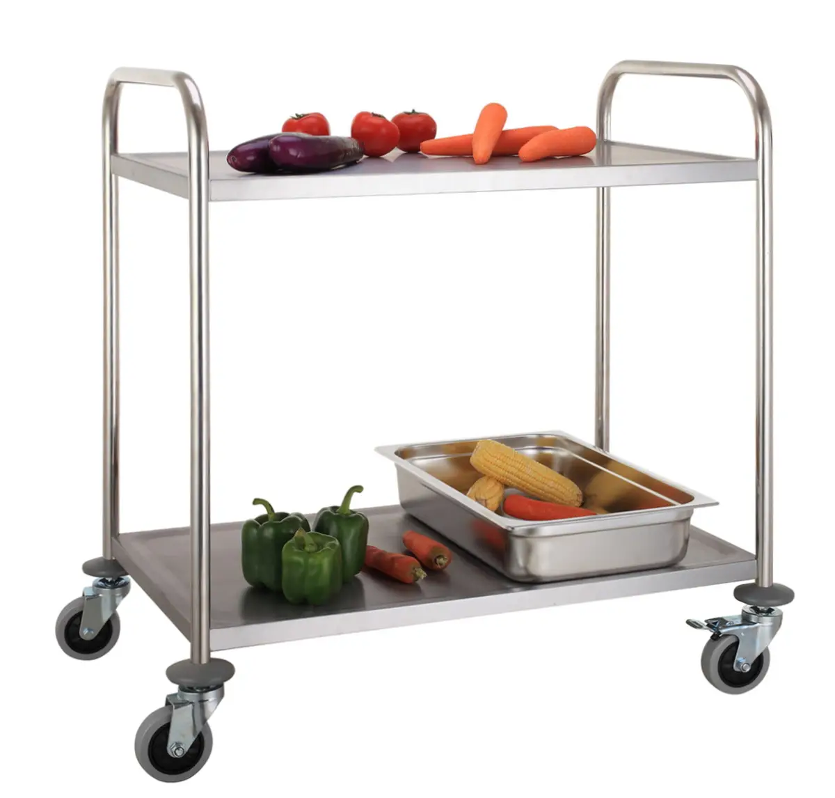 TROLLEY FLAT-PACKED 2 SHELVES - Image 2