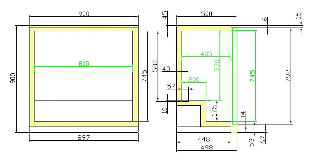 BACKBAR COOLER BLACK 2 DOORS - Image 3