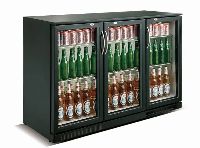 BACKBAR COOLER BLACK 3 DOORS