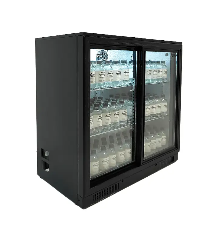BACKBAR COOLER BLACK 2 SLIDING DOORS - Image 2