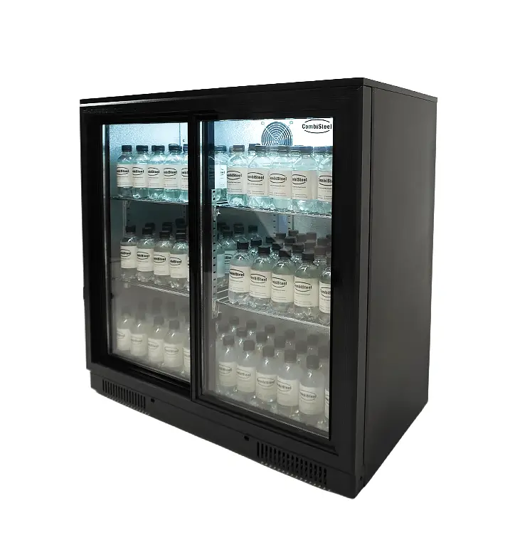 BACKBAR COOLER BLACK 2 SLIDING DOORS - Image 4