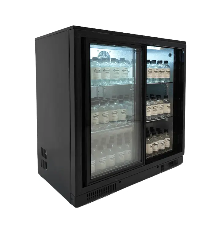 BACKBAR COOLER BLACK 2 SLIDING DOORS - Image 3
