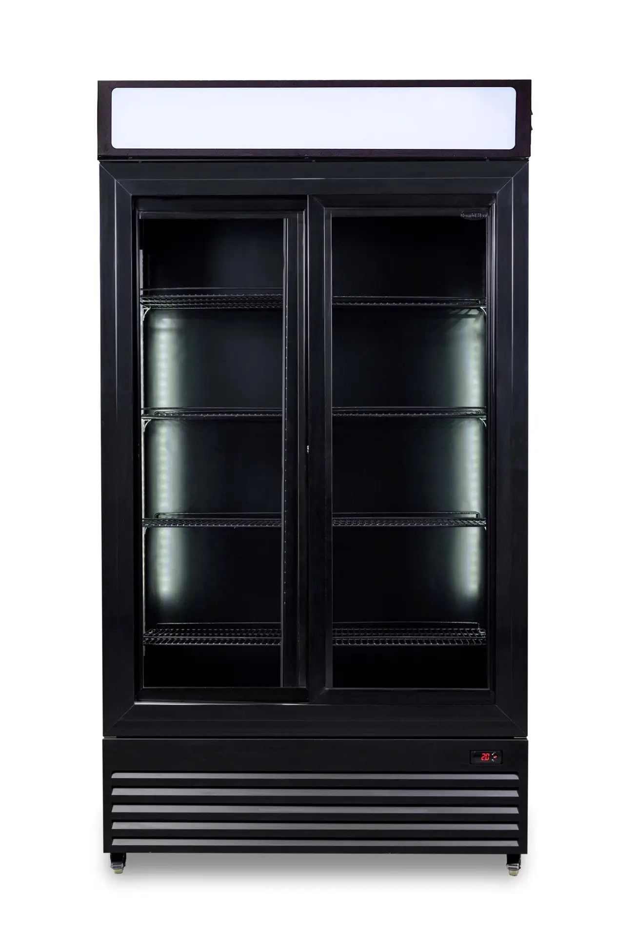 REFRIGERATOR WITH SLIDING GLASS DOORS BEZ-780 SL BLACK - Image 2