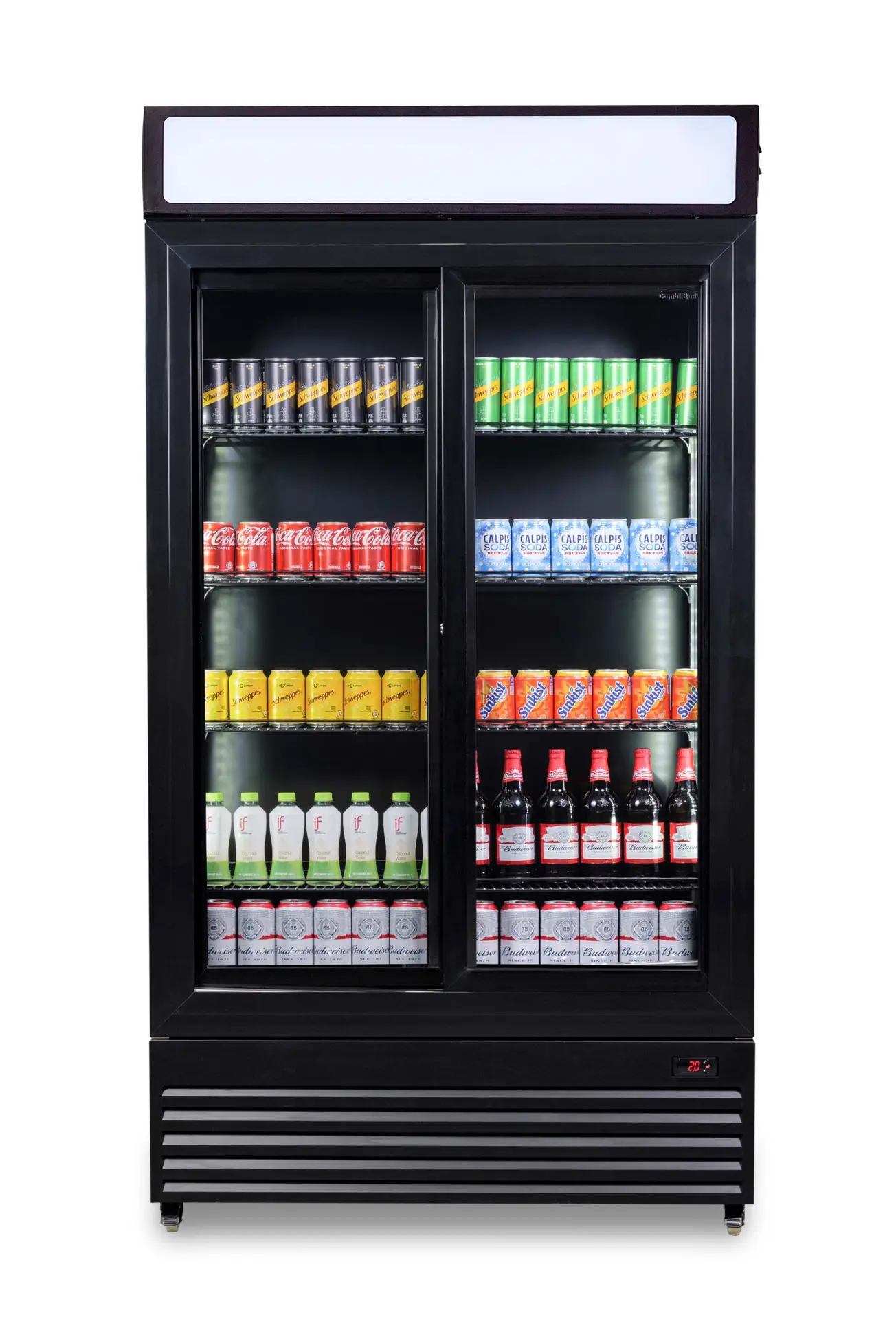 REFRIGERATOR WITH SLIDING GLASS DOORS BEZ-780 SL BLACK - Image 4