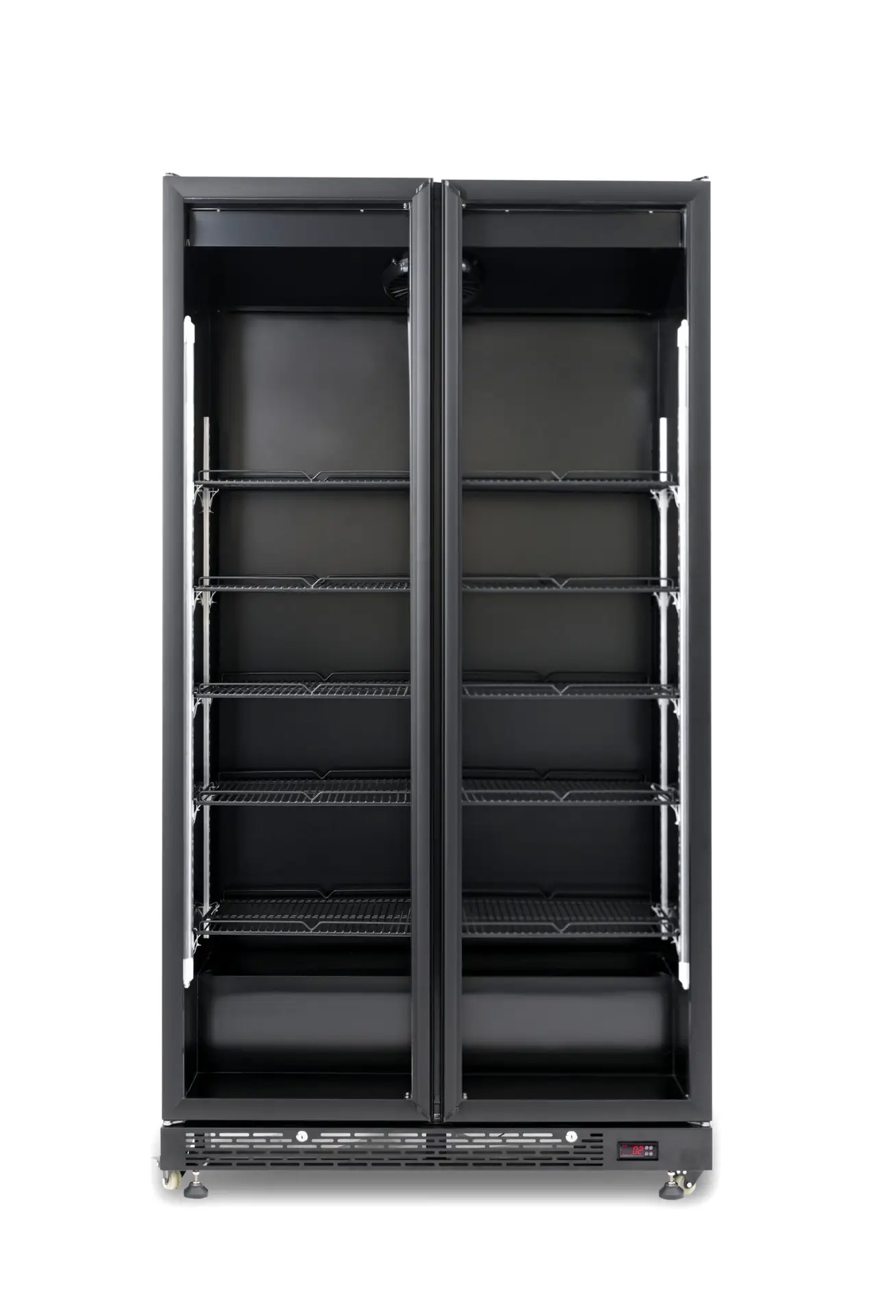 REFRIGERATOR 2 GLASS DOORS BLACK NAP-850 - Image 2