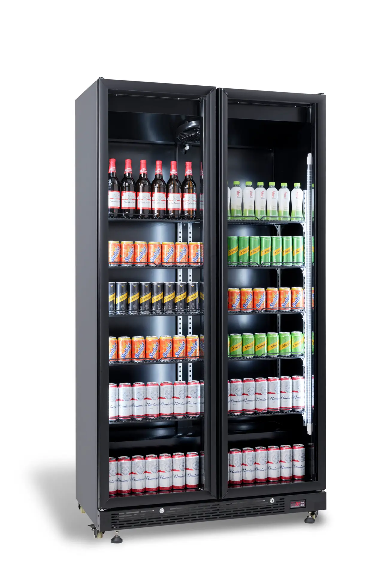 REFRIGERATOR 2 GLASS DOORS BLACK NAP-850 - Image 4