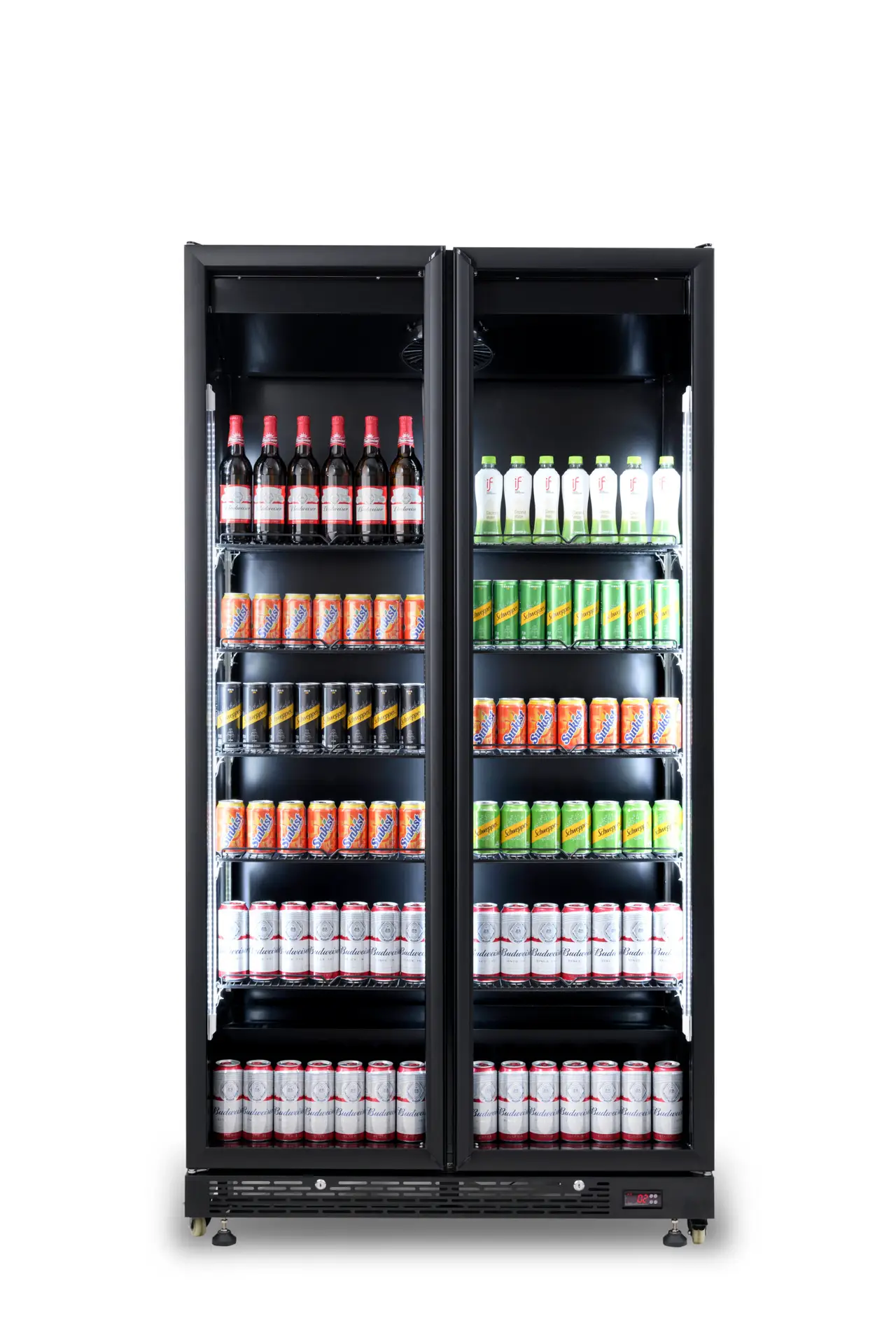 REFRIGERATOR 2 GLASS DOORS BLACK NAP-850 - Image 5
