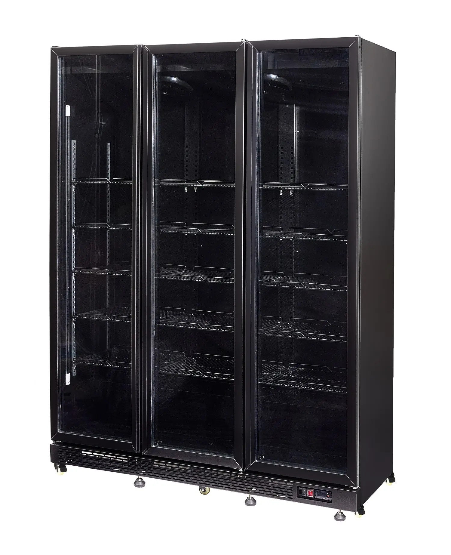 REFRIGERATOR 3 GLASS DOORS BLACK NAP-1200 HT - WITH DOOR HEATING - Image 2