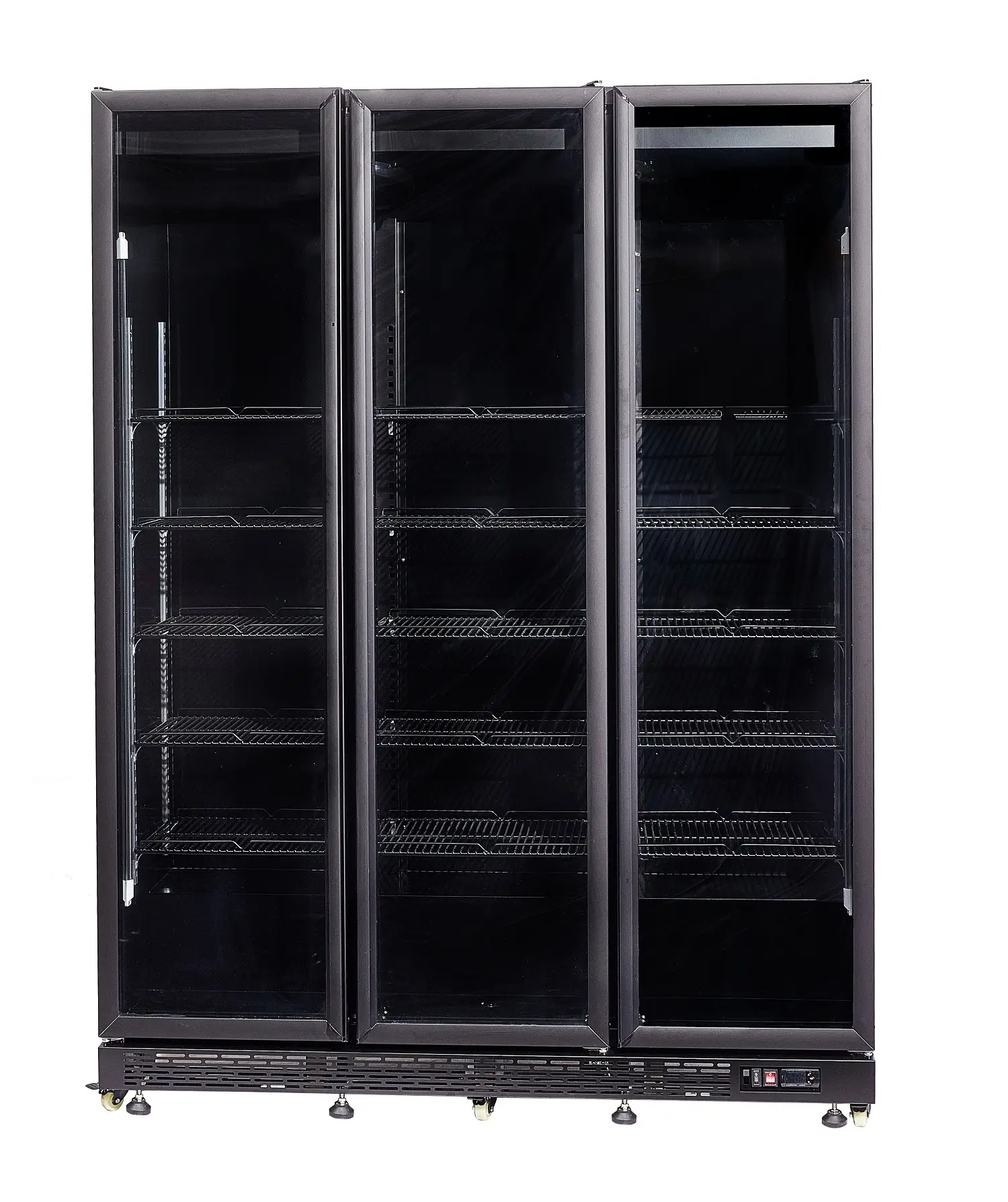 REFRIGERATOR 3 GLASS DOORS BLACK NAP-1200 *TRANSPORT ON REQUEST* - Image 3