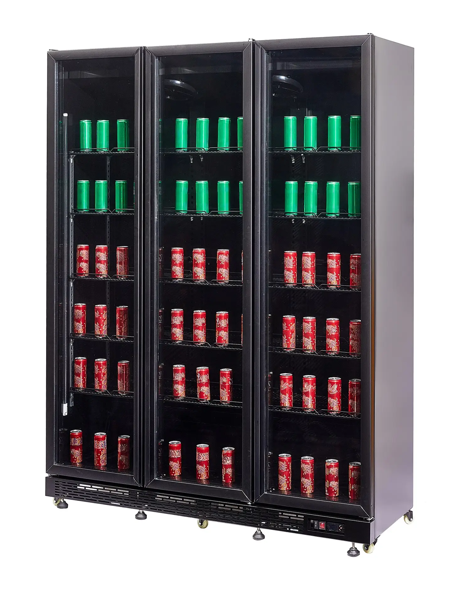 REFRIGERATOR 3 GLASS DOORS BLACK NAP-1200 *TRANSPORT ON REQUEST* - Image 6
