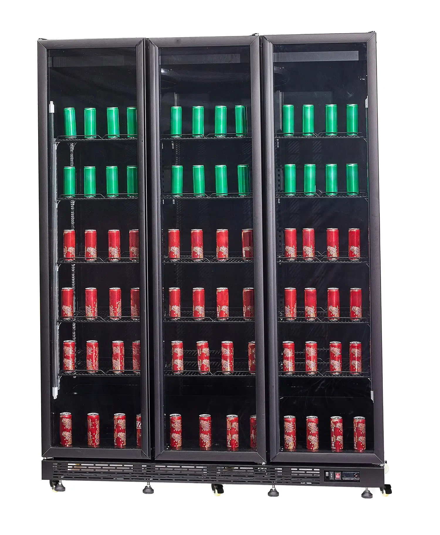 REFRIGERATOR 3 GLASS DOORS BLACK NAP-1200 HT - WITH DOOR HEATING - Image 7