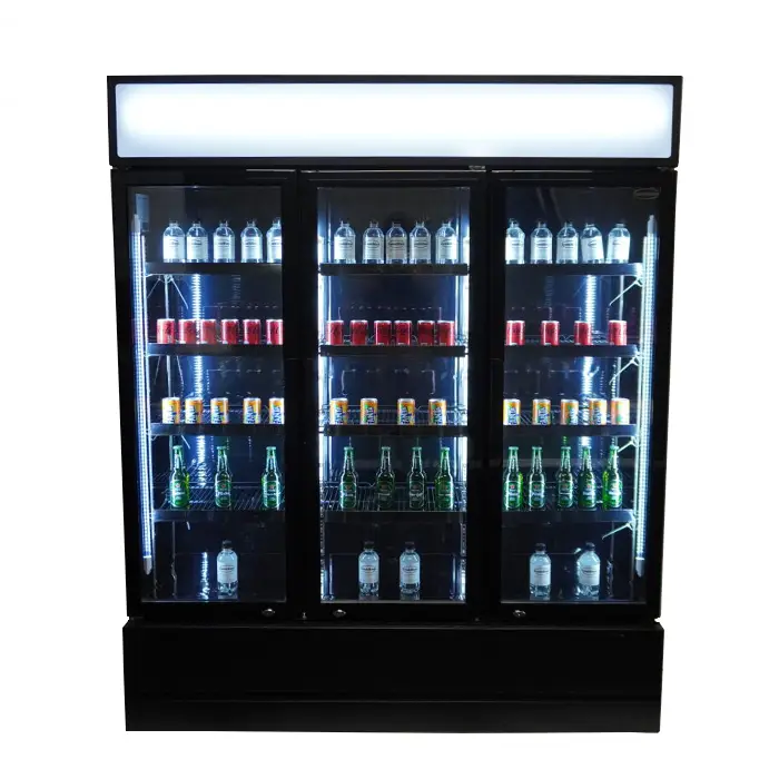 REFRIGERATOR 3 GLASS DOORS BLACK FCU-1200 BL - Image 4