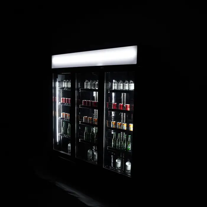REFRIGERATOR 3 GLASS DOORS BLACK FCU-1200 BL - Image 8