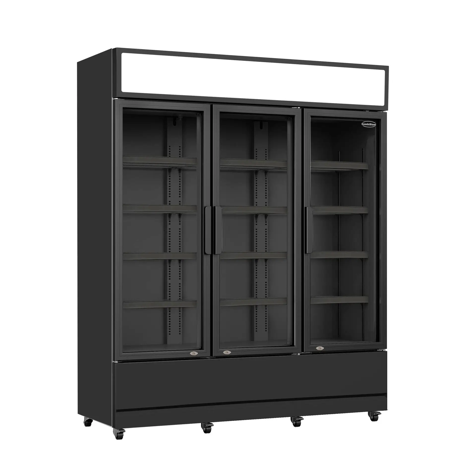 REFRIGERATOR 3 GLASS DOORS BLACK FCU-1200 BL