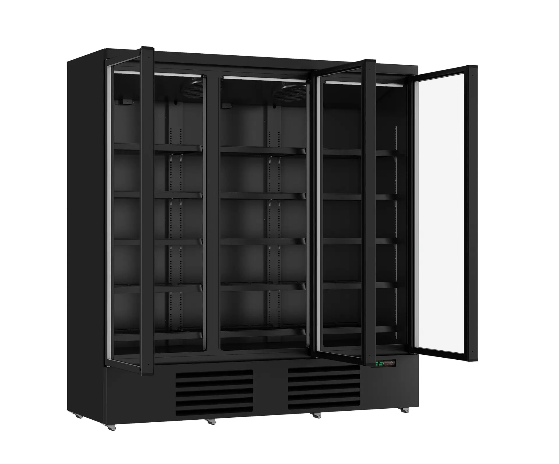 REFRIGERATOR 3 GLASS DOORS BLACK JDE-1530R BL - Image 2